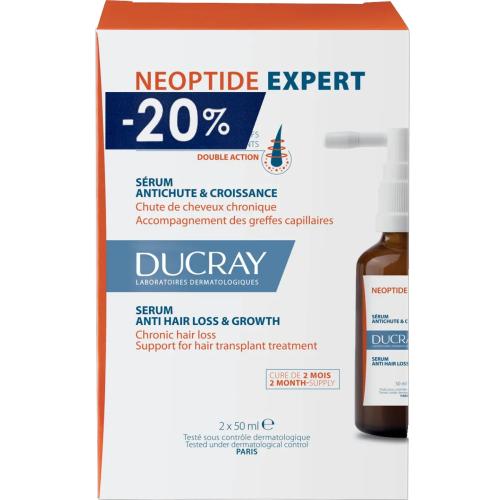 Ducray Neoptide Expert Double Action Anti-Hair Loss Serum Ορός με Δράση Κατά της Τριχόπτωσης που Προάγει την Ανάπτυξη των Μαλλιών 2x50ml σε Ειδική Τιμή